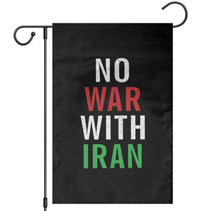 No War With Iran Garden Flag Anti War Political Protest Statement TS12 Black Print Your Wear