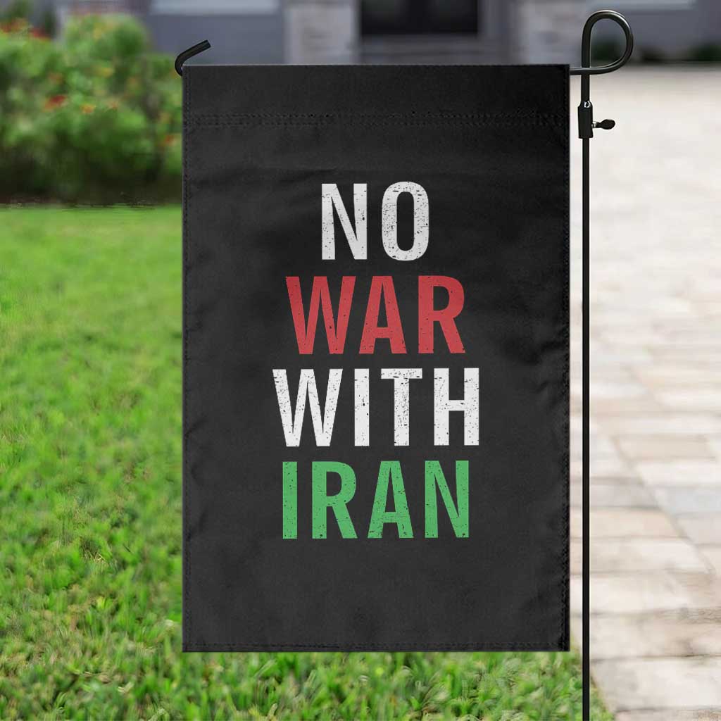 No War With Iran Garden Flag Anti War Political Protest Statement TS12 Print Your Wear
