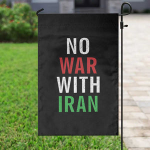 No War With Iran Garden Flag Anti War Political Protest Statement TS12 Print Your Wear