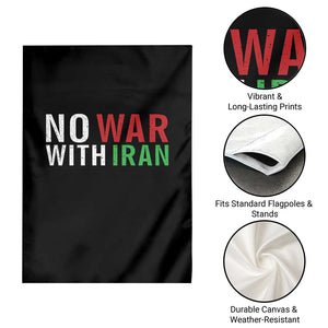 No War With Iran Garden Flag Anti War Protest Apparel Gift TS12 Print Your Wear