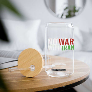 No War With Iran Glass Can Anti War Protest Apparel Gift TS12 Print Your Wear