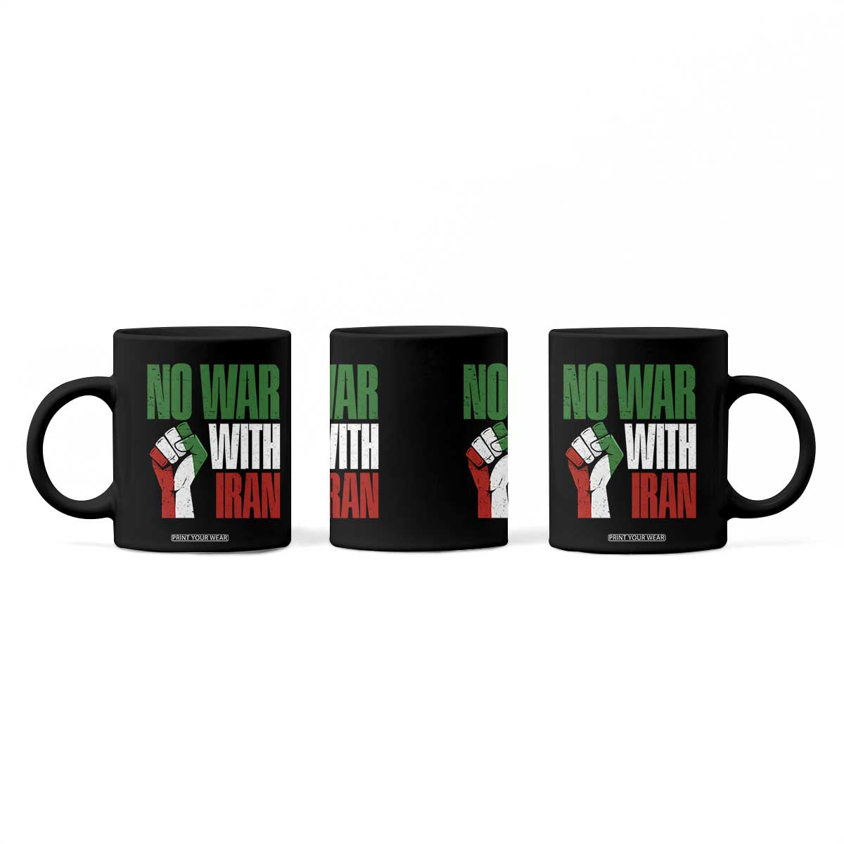 No War With Iran Coffee Mug Peace Activist Gift TS12 Print Your Wear
