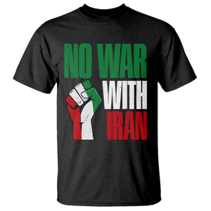 No War With Iran T Shirt Peace Activist Gift TS12 Black Print Your Wear