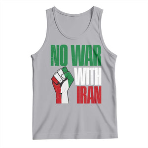 No War With Iran Tank Top Peace Activist Gift TS12 Athletic Heather Print Your Wear