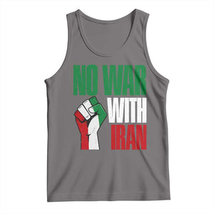 No War With Iran Tank Top Peace Activist Gift TS12 Deep Heather Print Your Wear