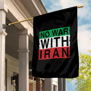 No War With Iran Garden Flag Solidarity With Iranian People Peace TS12 Print Your Wear
