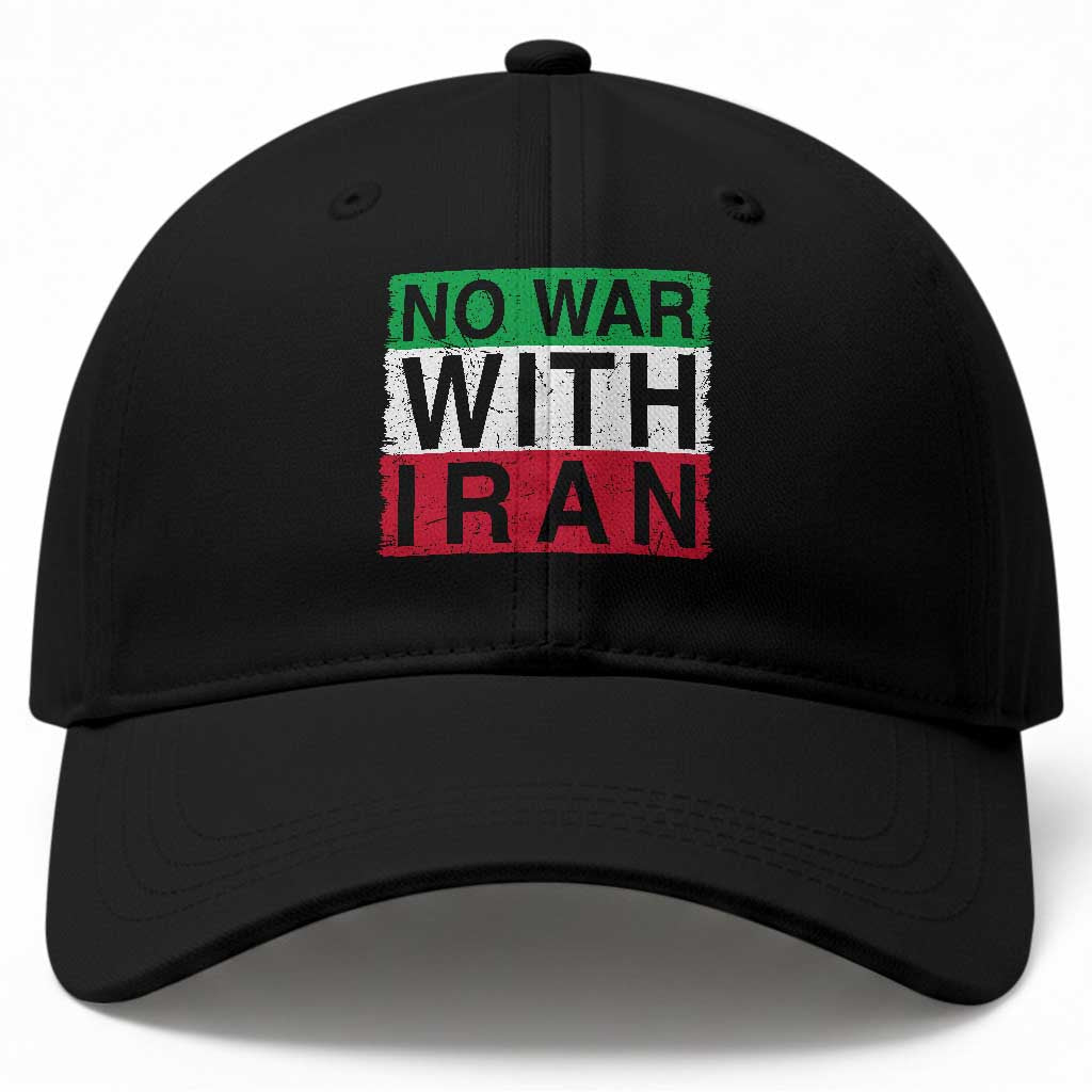 No War With Iran Baseball Cap Solidarity With Iranian People Peace TS12 Print Your Wear