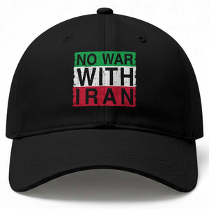 No War With Iran Baseball Cap Solidarity With Iranian People Peace TS12 Print Your Wear