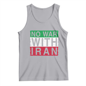 No War With Iran Tank Top Solidarity With Iranian People Peace TS12 Athletic Heather Print Your Wear