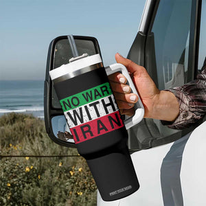 No War With Iran Tumbler With Handle Solidarity With Iranian People Peace TS12 Print Your Wear