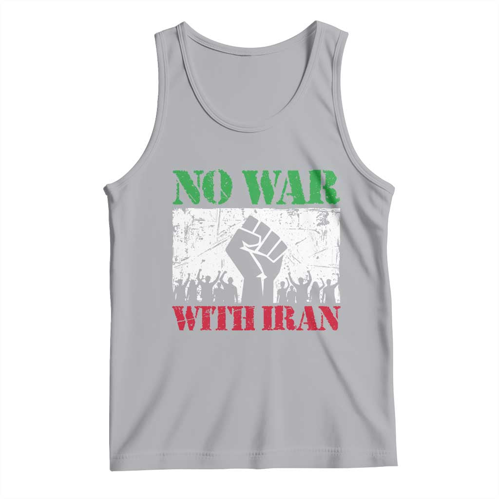No War With Iran Tank Top Free Iran Peace Seeker Gift TS12 Athletic Heather Print Your Wear
