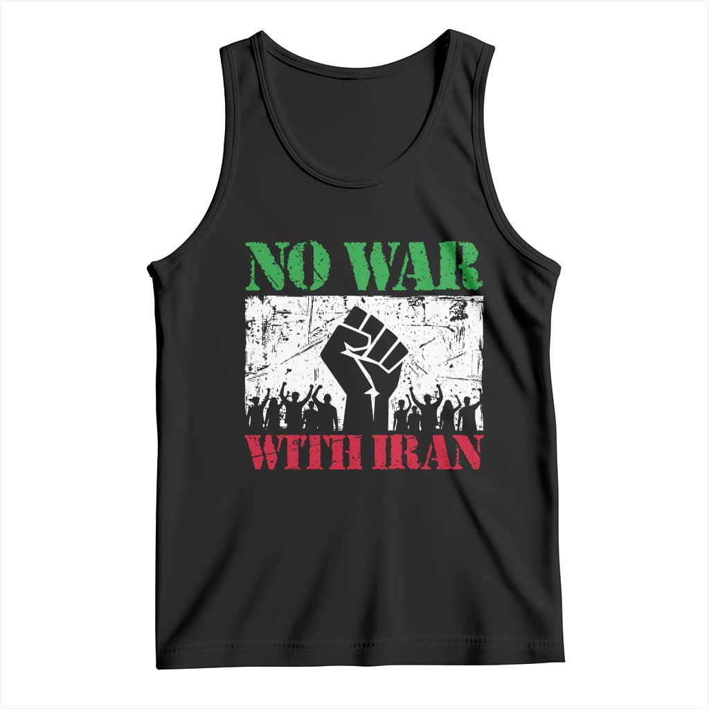 No War With Iran Tank Top Free Iran Peace Seeker Gift TS12 Black Print Your Wear
