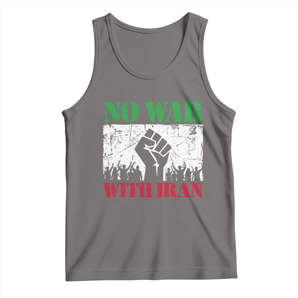 No War With Iran Tank Top Free Iran Peace Seeker Gift TS12 Deep Heather Print Your Wear