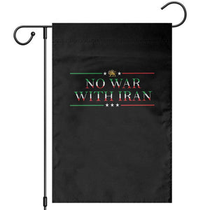 No War With Iran Peace Statement Gift Garden Flag TS12 Black Print Your Wear