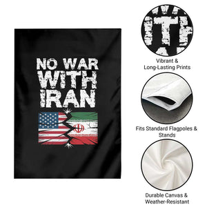 No War With Iran Garden Flag Support Iranian People Peace TS12 Print Your Wear