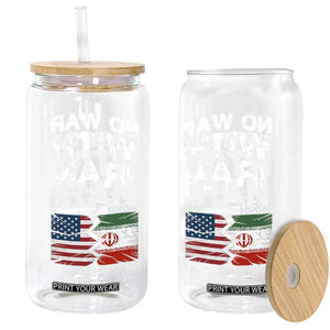 No War With Iran Glass Can Support Iranian People Peace TS12 Print Your Wear