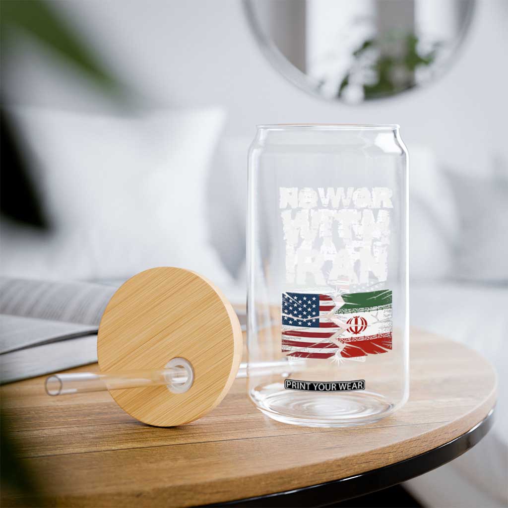 No War With Iran Glass Can Support Iranian People Peace TS12 Print Your Wear