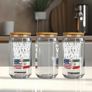 No War With Iran Glass Can Support Iranian People Peace TS12 Print Your Wear