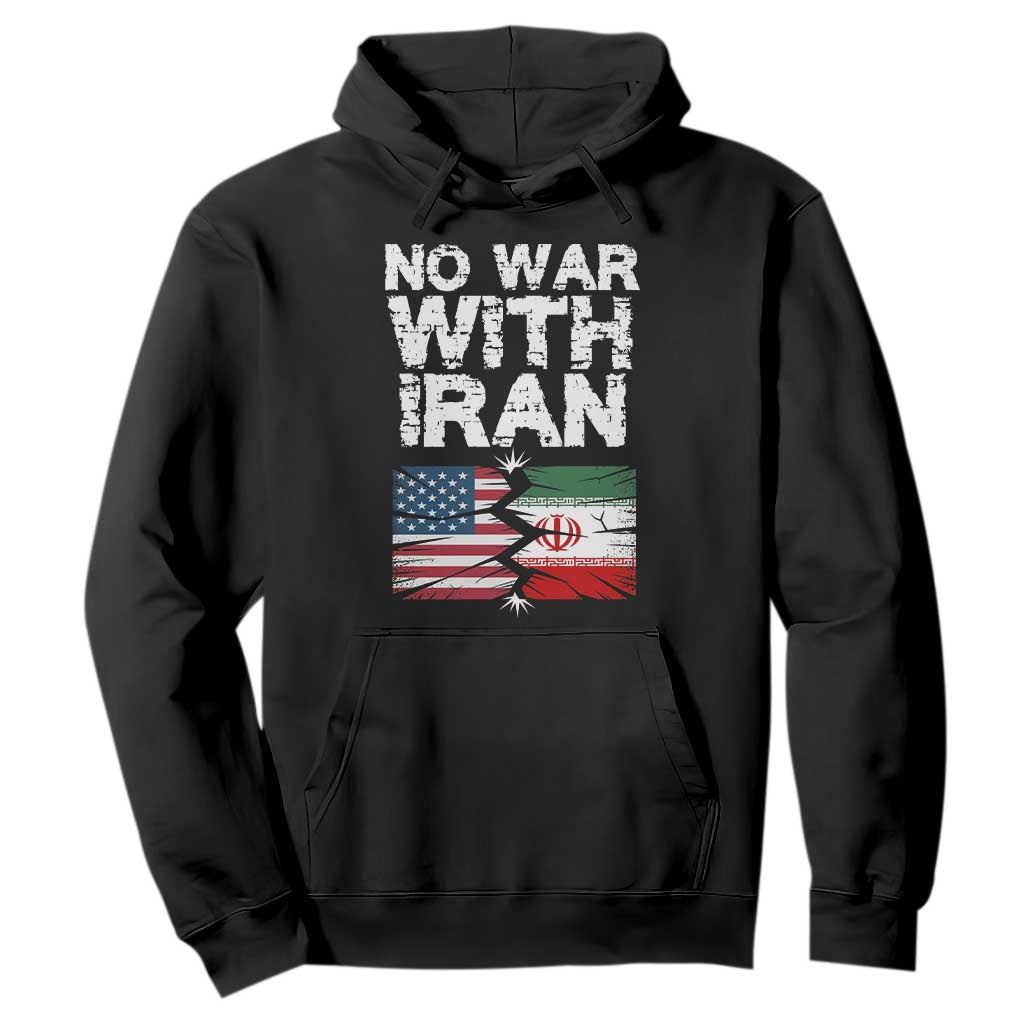 No War With Iran Hoodie Support Iranian People Peace TS12 Black Print Your Wear