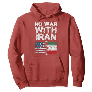 No War With Iran Hoodie Support Iranian People Peace TS12 Red Print Your Wear