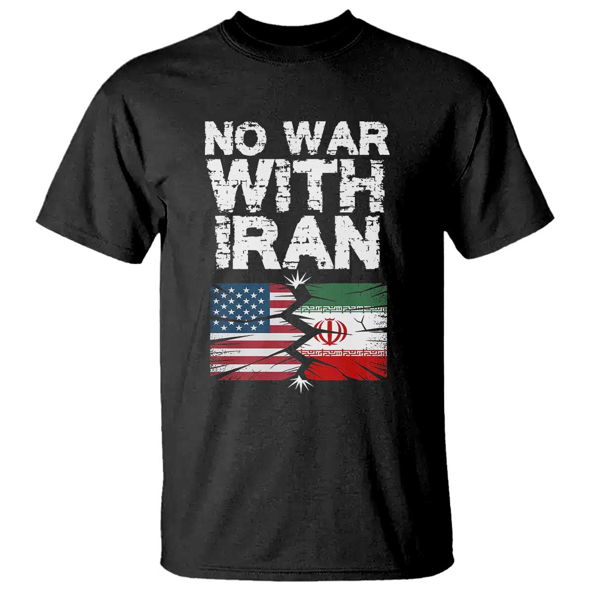 No War With Iran T Shirt Support Iranian People Peace TS12 Black Print Your Wear