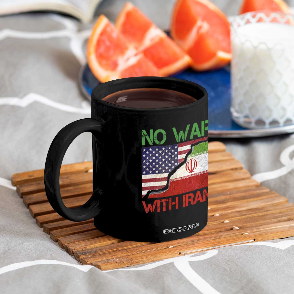 No War With Iran Coffee Mug Middle East Freedom TS12 Print Your Wear