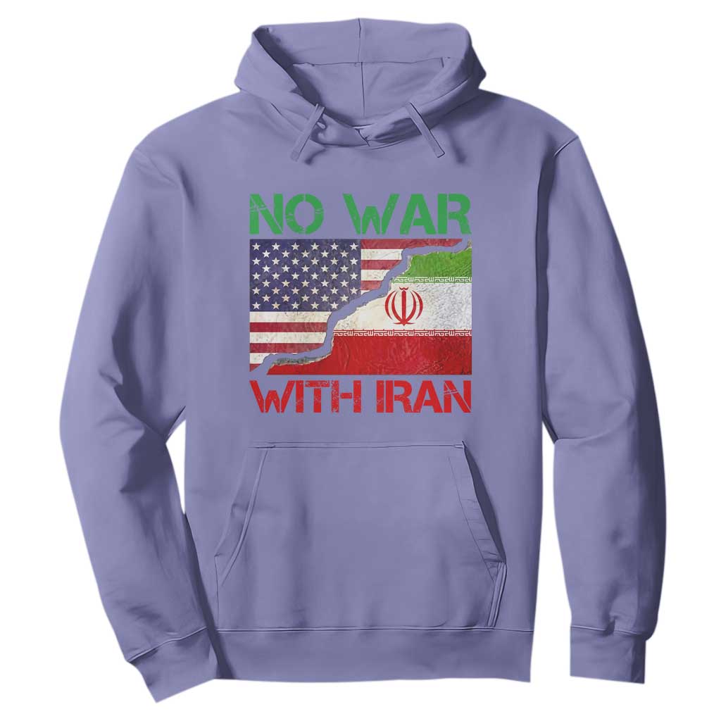 No War With Iran Hoodie Middle East Freedom TS12 Violet Print Your Wear