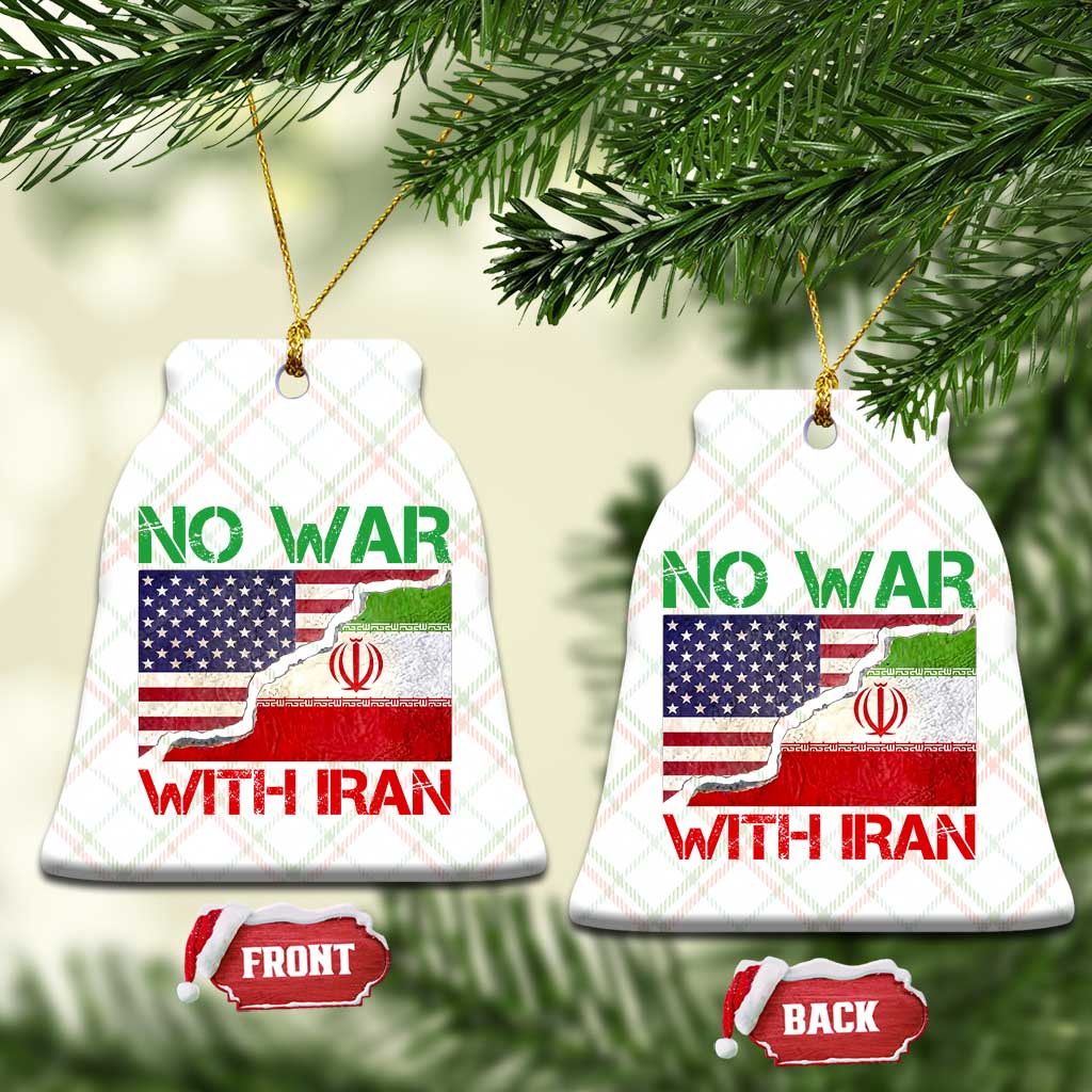 No War With Iran Ceramic Ornament Middle East Freedom TS12 Print Your Wear