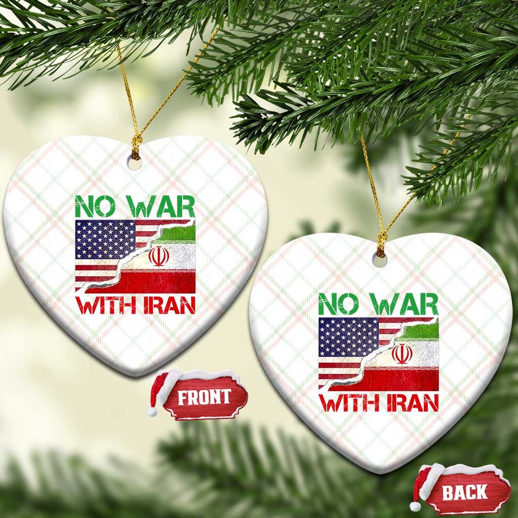No War With Iran Ceramic Ornament Middle East Freedom TS12 Print Your Wear