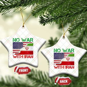 No War With Iran Ceramic Ornament Middle East Freedom TS12 Print Your Wear