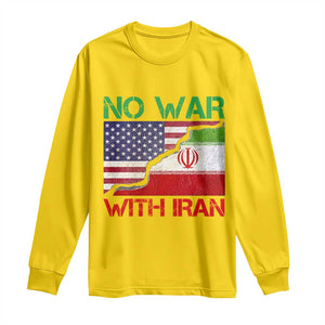 No War With Iran Long Sleeve Shirt Middle East Freedom TS12 Daisy Print Your Wear