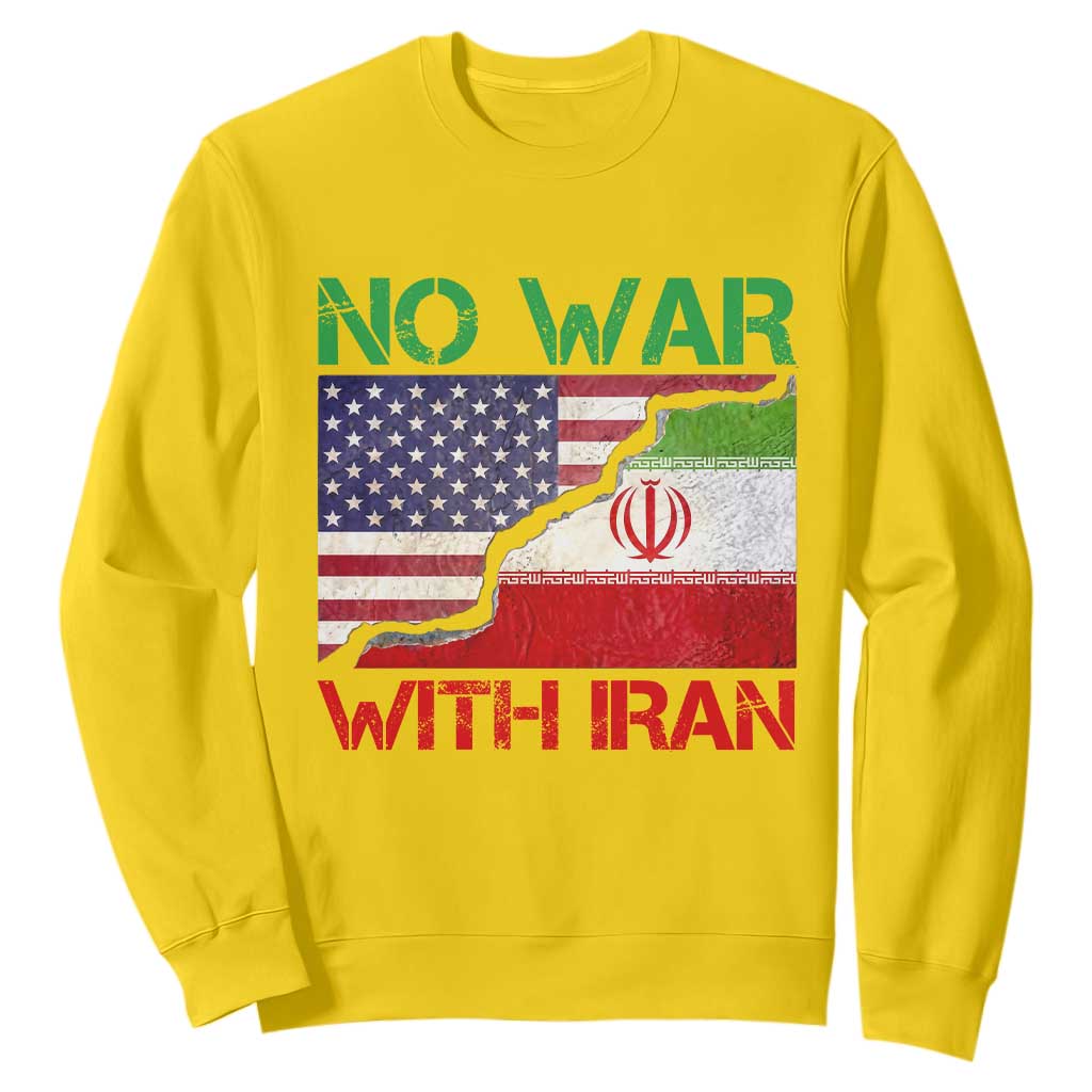 No War With Iran Sweatshirt Middle East Freedom TS12 Daisy Print Your Wear
