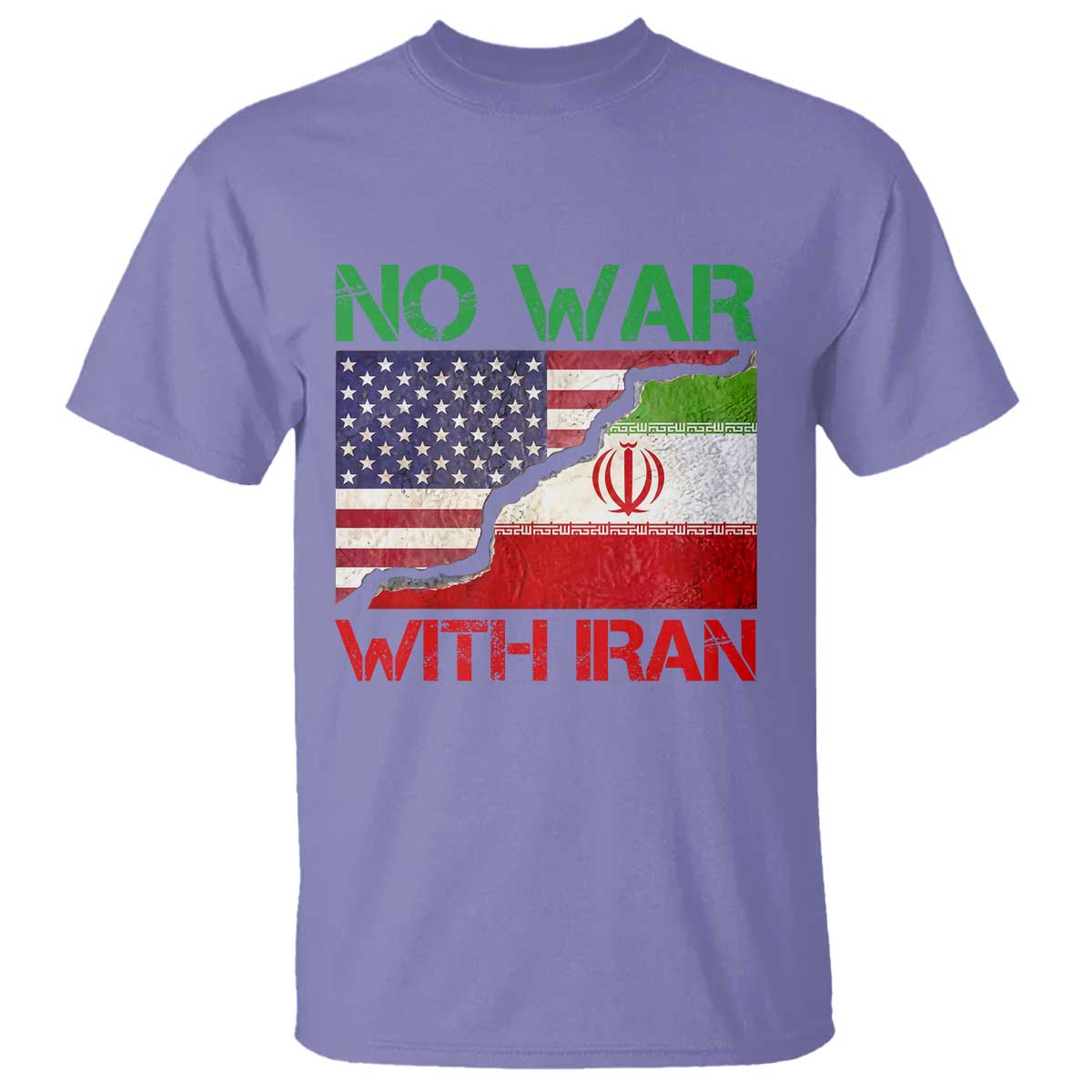 No War With Iran T Shirt Middle East Freedom TS12 Violet Print Your Wear
