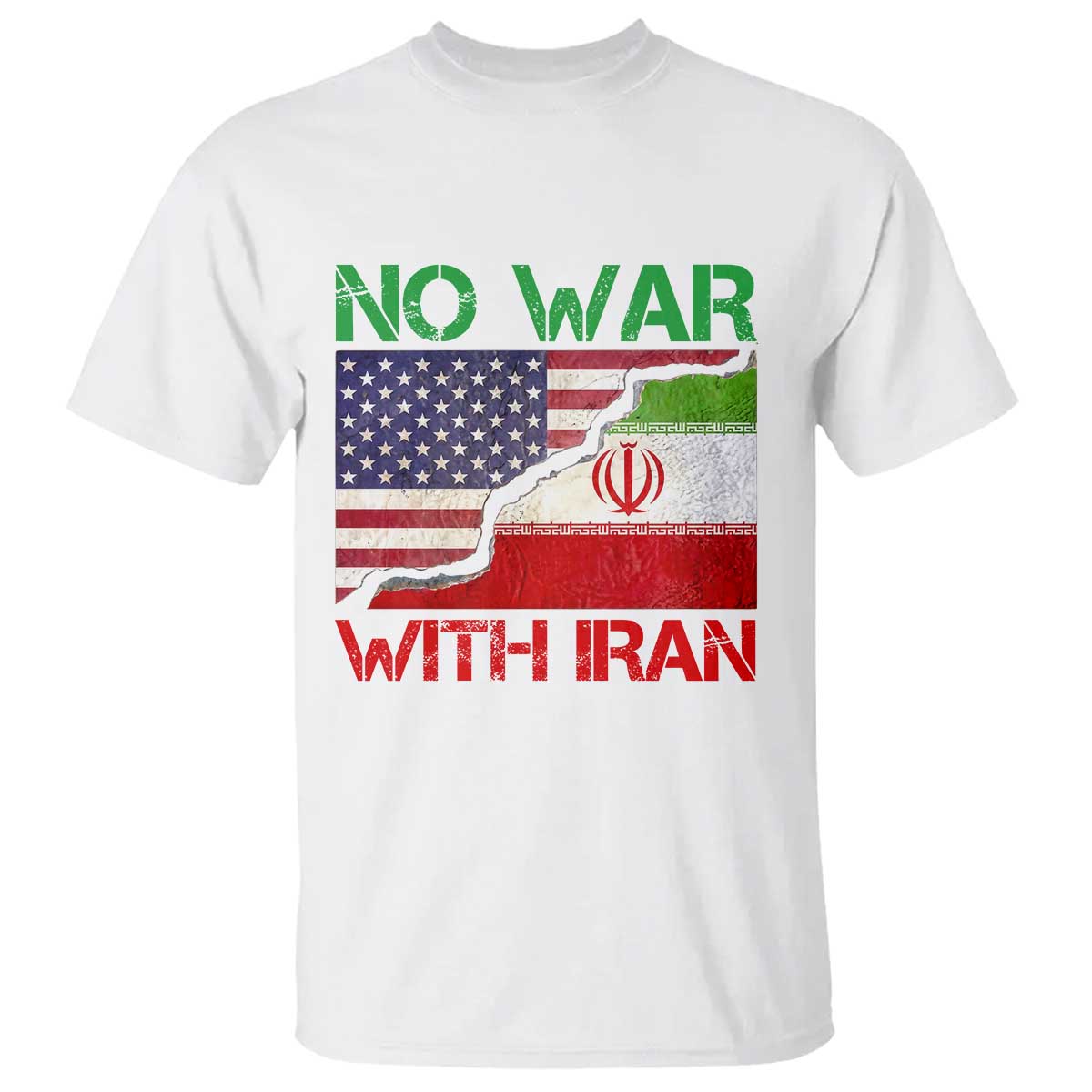 No War With Iran T Shirt Middle East Freedom TS12 White Print Your Wear