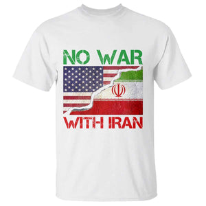 No War With Iran T Shirt Middle East Freedom TS12 White Print Your Wear