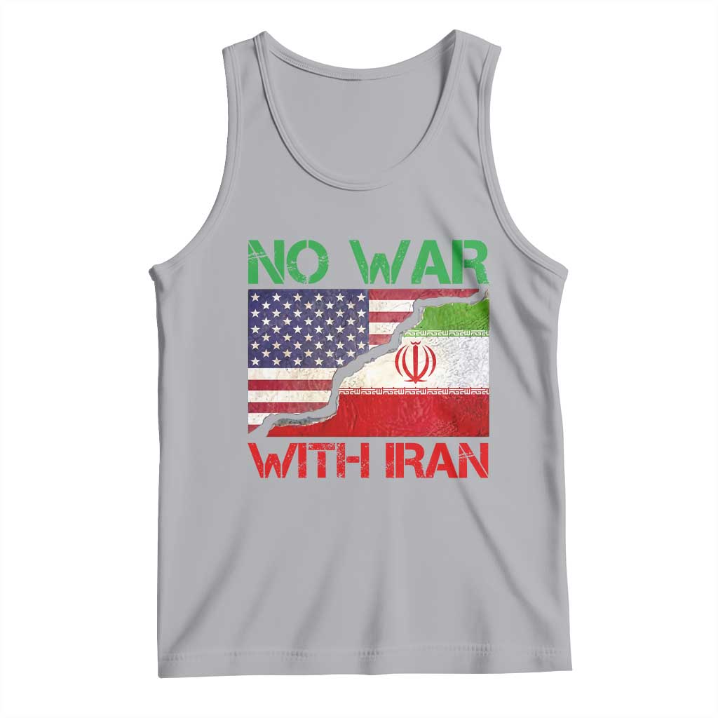 No War With Iran Tank Top Middle East Freedom TS12 Athletic Heather Print Your Wear