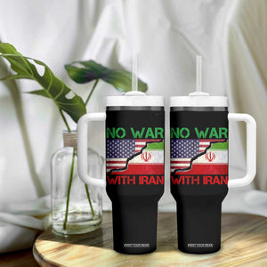No War With Iran Tumbler With Handle Middle East Freedom TS12 Print Your Wear
