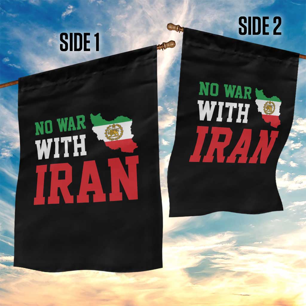 No War With Iran Garden Flag Iran Freedom Protest TS12 Print Your Wear