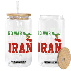 No War With Iran Glass Can Iran Freedom Protest TS12 Print Your Wear