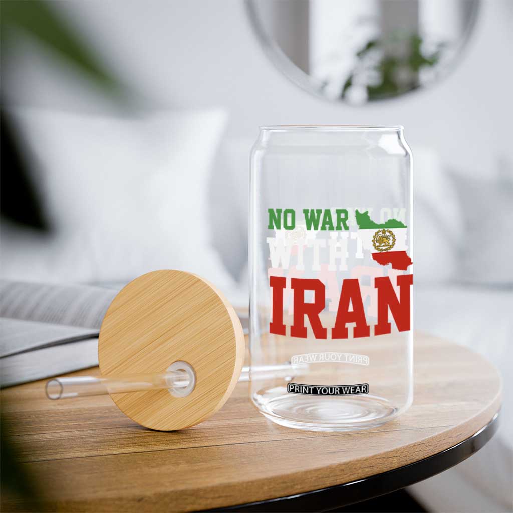 No War With Iran Glass Can Iran Freedom Protest TS12 Print Your Wear