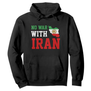 No War With Iran Hoodie Iran Freedom Protest TS12 Black Print Your Wear