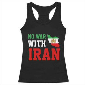 No War With Iran Racerback Tank Top Iran Freedom Protest TS12 Black Print Your Wear