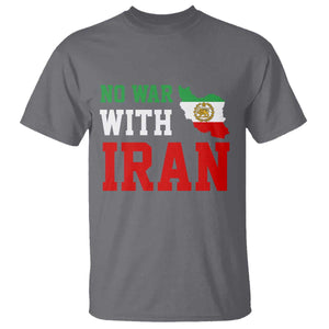 No War With Iran T Shirt Iran Freedom Protest TS12 Charcoal Print Your Wear