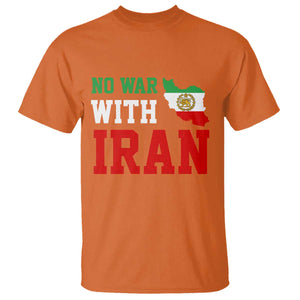 No War With Iran T Shirt Iran Freedom Protest TS12 Orange Print Your Wear