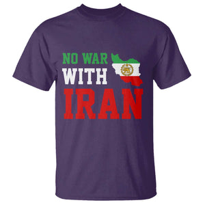 No War With Iran T Shirt Iran Freedom Protest TS12 Purple Print Your Wear