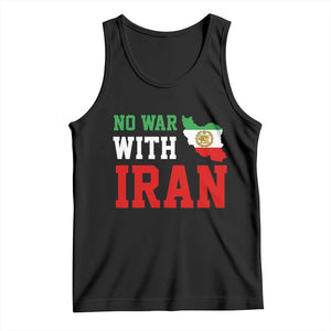 No War With Iran Tank Top Iran Freedom Protest TS12 Black Print Your Wear