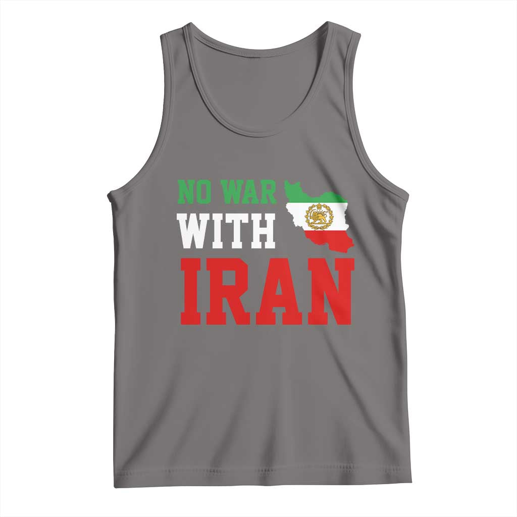 No War With Iran Tank Top Iran Freedom Protest TS12 Deep Heather Print Your Wear