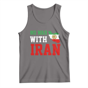 No War With Iran Tank Top Iran Freedom Protest TS12 Deep Heather Print Your Wear