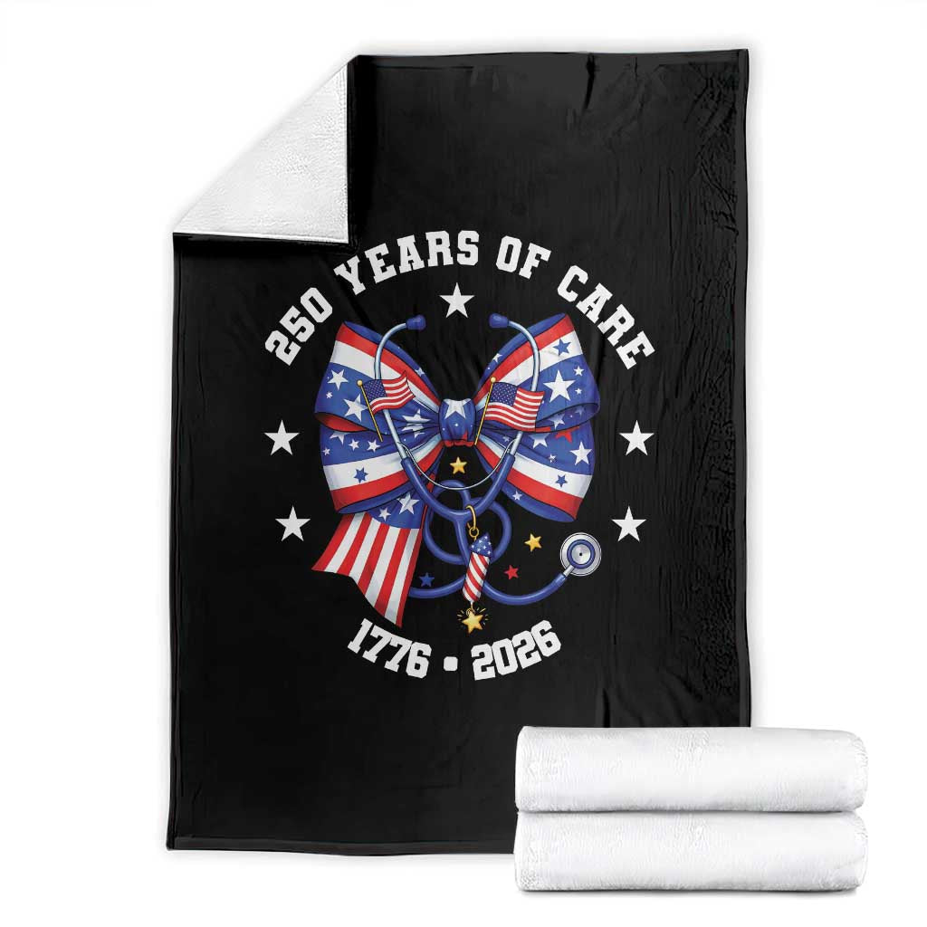 Nurse 250 Years Of Care Throw Blanket Patriotic American Nurse Gift TS12 Black Print Your Wear