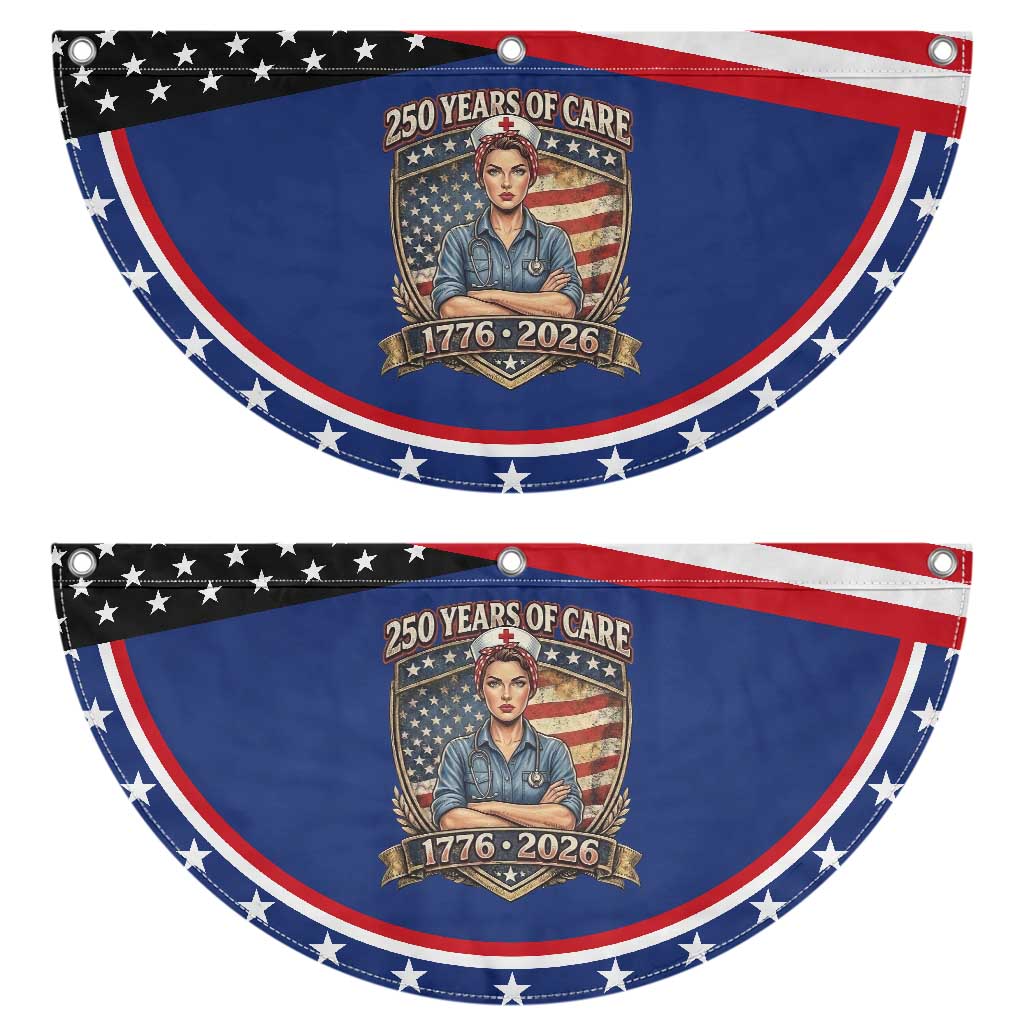 Nurse Celebrating 250 Years Of Care Gift Patriotic Fan Flag TS12 2pcs pack Classic Navy Print Your Wear